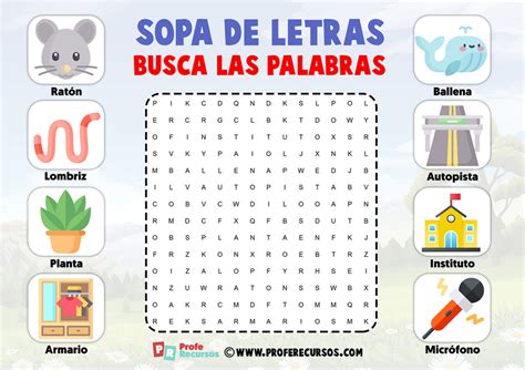 Sopas De Letras Para Imprimir Faciles Image To U