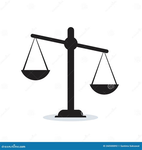 Justice Scale Court Symbol Vector Illustration Stock Vector