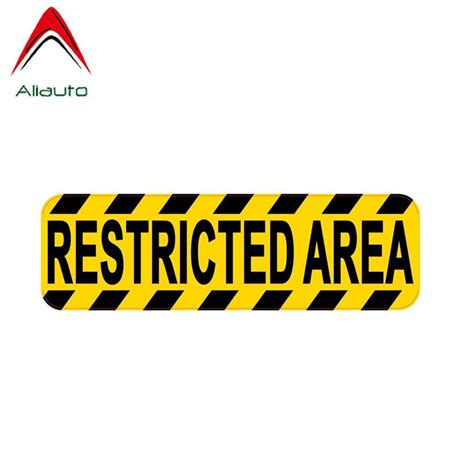 Aliauto Cover Scratch Car Sticker Restricted Area Warning Reflective