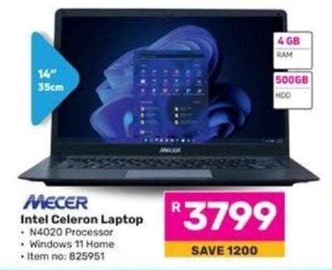 Mecer Intel Celeron Laptop Offer At Game