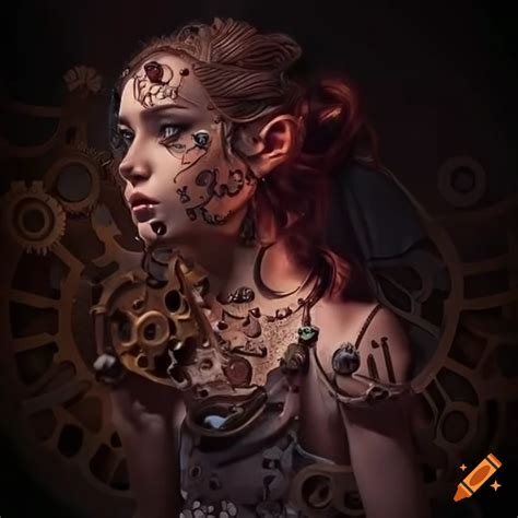 Clockwork Artwork Of A Girl On Craiyon