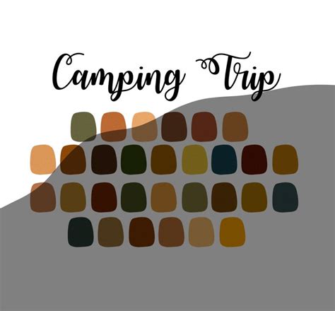 Camping Trip Procreate Color Palette Color Swatches Etsy