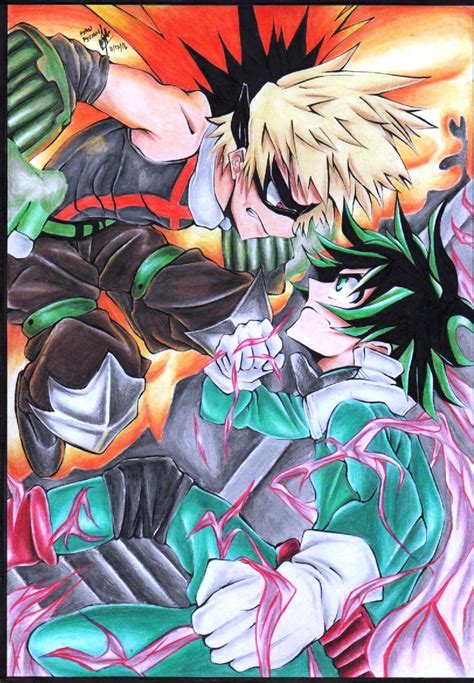 Deku Vs Kacchan From My Hero Academia By Xmokona On DeviantArt