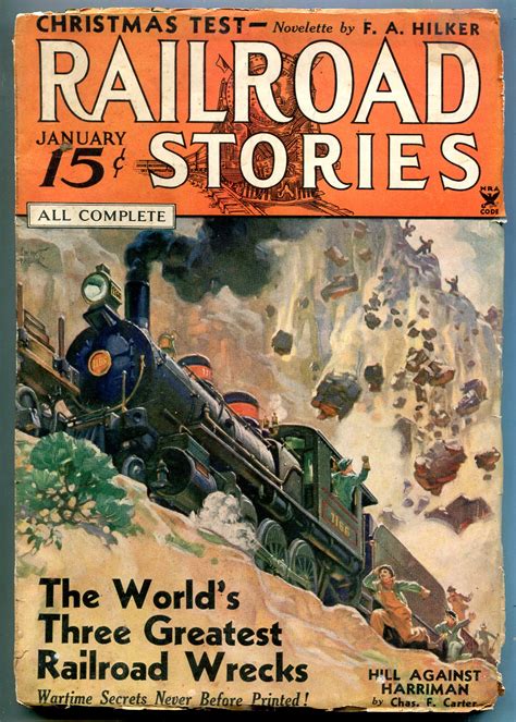 Railroad Stories Pulp January 1935 Worlds Greatest Wrecks Vg 1935