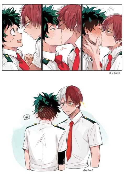 Boku No Hero Academia Midoriya Izuku Todoroki Shouto With Images My Hero Academia