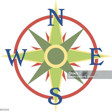 Map Compass Stock Illustration - Download Image Now - Clip Art, Cut Out ...