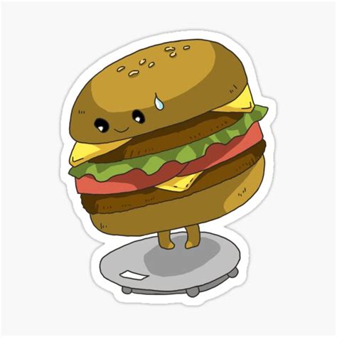 Kawaii Burger Sticker For Sale By Chloebms Redbubble