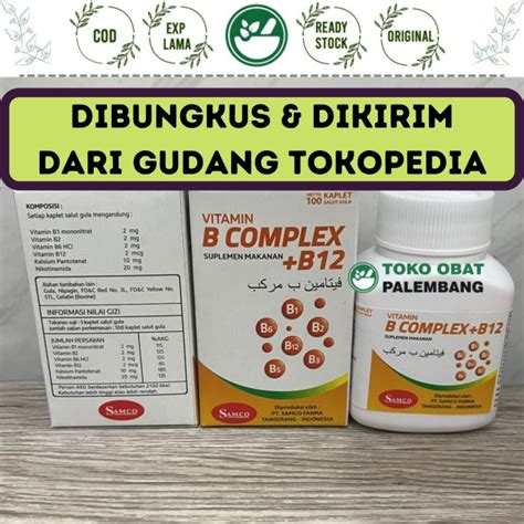 Jual B Complex B Botol Samco Kaplet Vitamin B Komplek