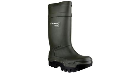 Dunlop Purofort Thermo Full Safety Wellingtons In Green For Men Lyst Uk