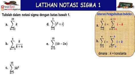 Latihan Notasi Sigma Part1 Youtube