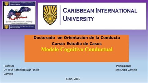 Presentaci N Modelo Cognitivo Conductual Ppt