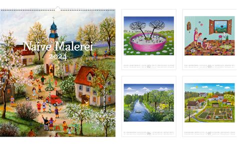 Naive Malerei Kalender Wandkalender Im Hochformat X Cm