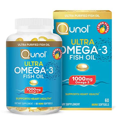 Qunol Omega 3 Fish Oil Mini Softgels 1000mg Omega 3 Epa Dha Ultra