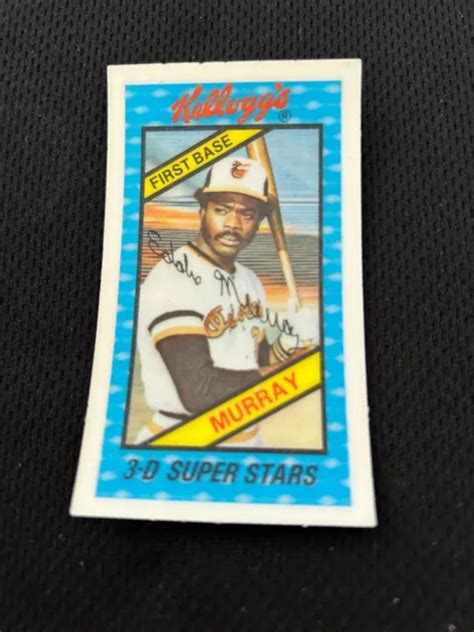 Carte De Baseball Eddie Murray 1980 3d Super Stars Kelloggs Baltimore