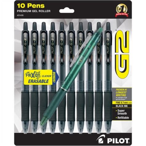 Pilot G2 Premium Fine Point Gel Roller Pens With Frixion Erasable Pen Black 11 Pk King Soopers