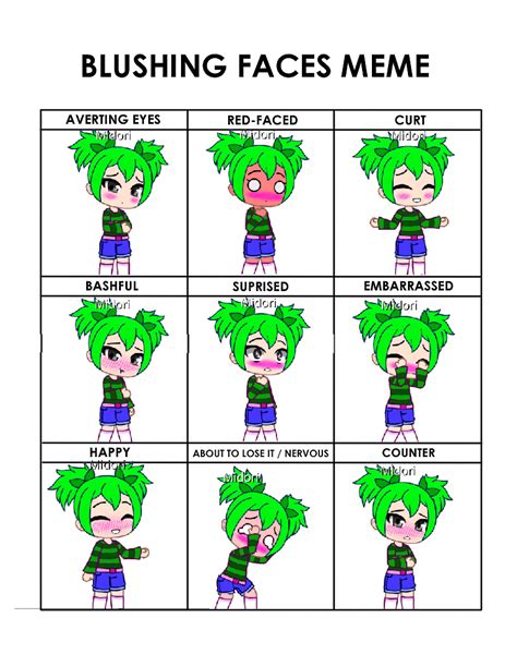 Blushing Faces Meme My Version By Bechoaz On Deviantart