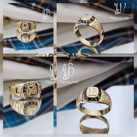 Class Ring Gold K Anillo De Grado Oro K Handmade By Vbjoyas