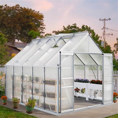 Amazon Outsunny X Lean To Polycarbonate Greenhouse Walk In