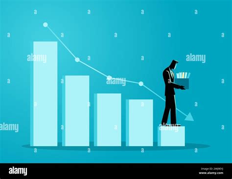 Business Concept Illustration Of A Businessman Descending On The