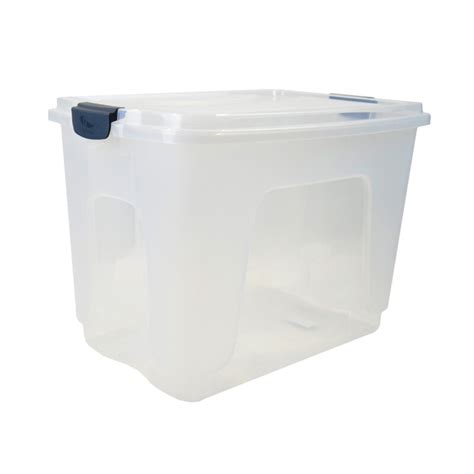 Caja Organizadora 80 Lts Alta TRANSPARENTE Garage Impo