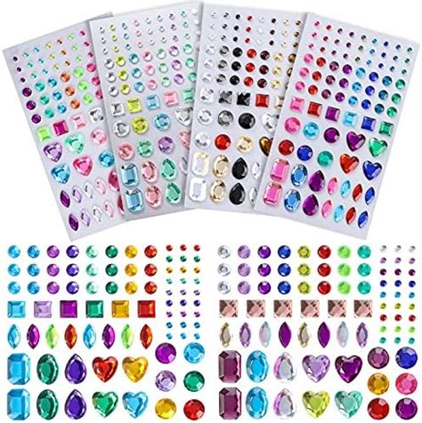 Amazon 486 Pcs Self Adhesive Rhinestone Stickers Gems Stickers