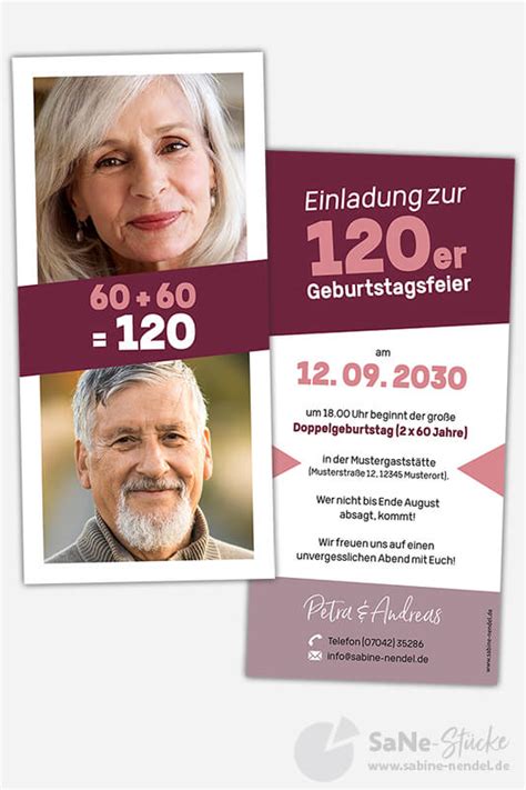 Einladungskarten Doppelgeburtstag