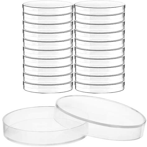 20 Pcs Plastic Petri Dishes With Lids 60x15mm Sterile Culture Dishes