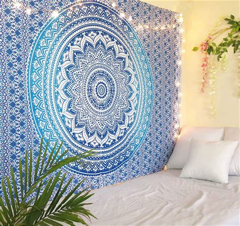 DRAVY HANDICRAFTS Tapestry Mandala Wall Tapestry Single Bedsheet Wall