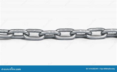 Steel Chain Isolated On White Background Stock Image Image Of Element