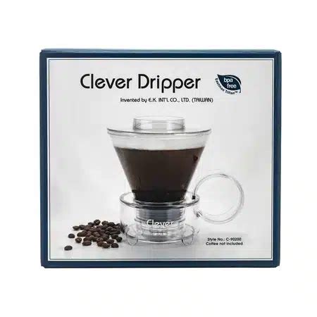 Clever Dripper Zaparzacz do kawy szklany 500ml przezroczysty brązowy