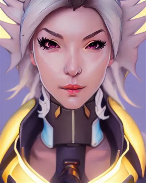 Mercy From Overwatch Character Portrait Portrait Stable Diffusion