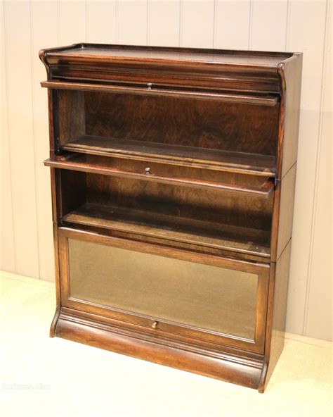 Three Tier Oak Globe Wernicke Style Bookcase Antiques Atlas