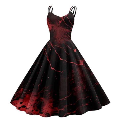 Costume d Halloween pour femme robe midi robe avec imprimé