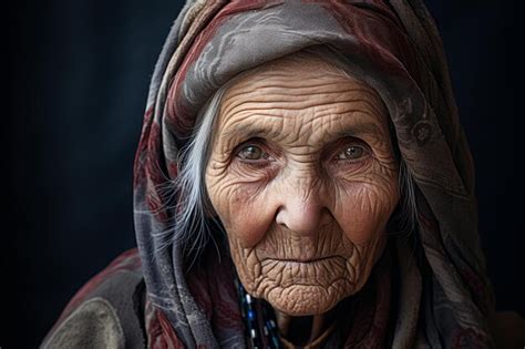 Premium Photo Old Turkish Woman In Sun Light Generate Ai