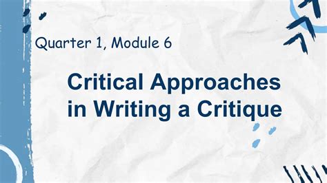 Eapp Critical Approaches In Writing A Critique Pptx