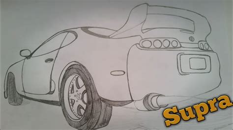 Toyota Supra Drawing at PaintingValley.com | Explore collection of ...