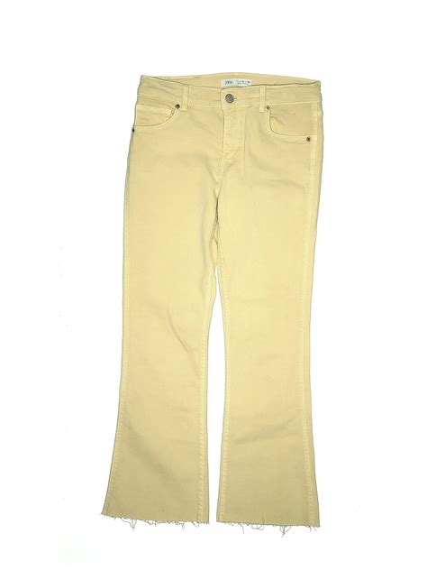 Zara Solid Yellow Jeans Size 11 12 65 Off Thredup