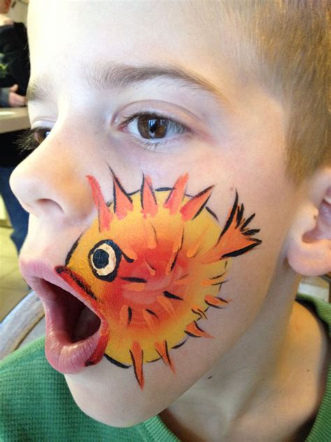 Blowfish Face Painting By Jennifer Van Dyke Face Painting Designs