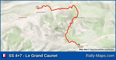 SS 4 7 Le Grand Caunet Stage Map Rallye National De La Sainte Baume