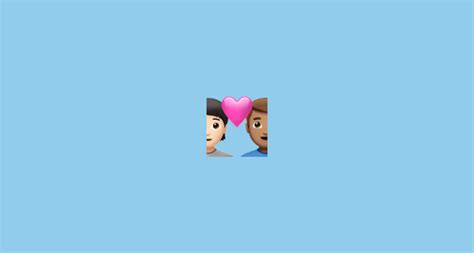 Emoji Casal Apaixonado Pessoa Homem Pele Clara Pele Morena