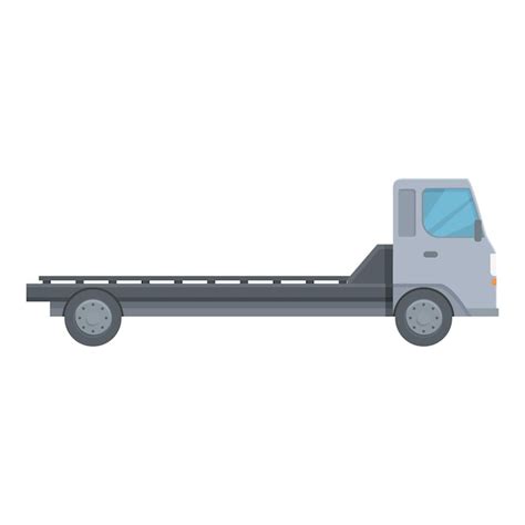 Vector De Dessin Animé D icône De Camion De Remorquage Vide Aide à La