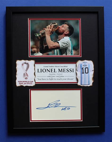 LIONEL MESSI AUTOGRAPH Framed Display Football Genius - Etsy