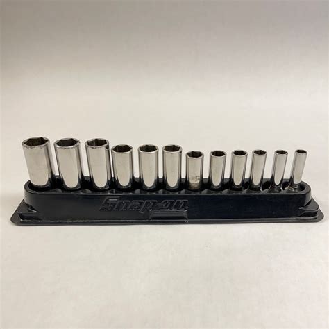 Snap On 12 Pc. 3/8" Drive 6-Point Metric Flank Drive Deep Socket Set (8 ...
