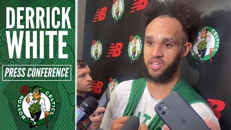 Derrick White Joins Celtics Starting Lineup Practice Interview YouTube