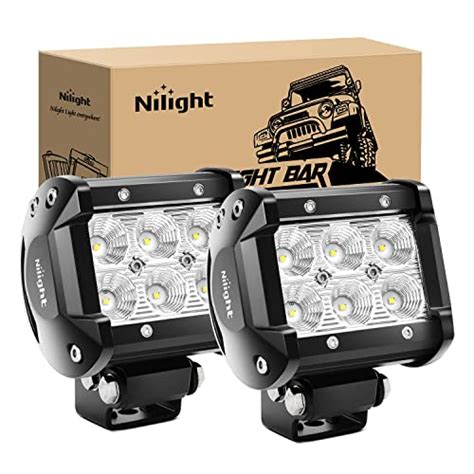 Nilight Led Pods 2pcs 18w 1260lm Flood Led Off Road Lights Super Bright Driving Fog Boat Lights