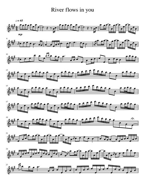 River Flows In You Flute Pdf