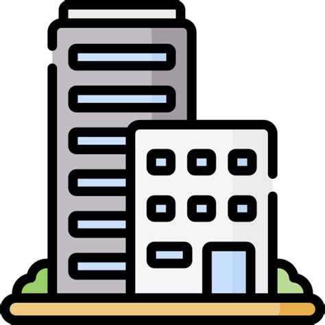 Office Building Special Lineal Color Icon