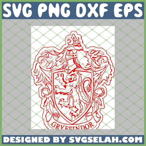 Harry Potter Gryffindor Svg Free Svg Cut Files