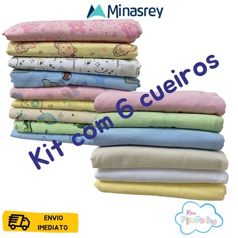 Kit Cueiros Flanelados Liso Estampado Menino E Menina Bebe