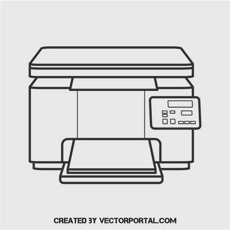 PRINTER ICON OUTLINE Royalty Free Stock SVG Vector and Clip Art